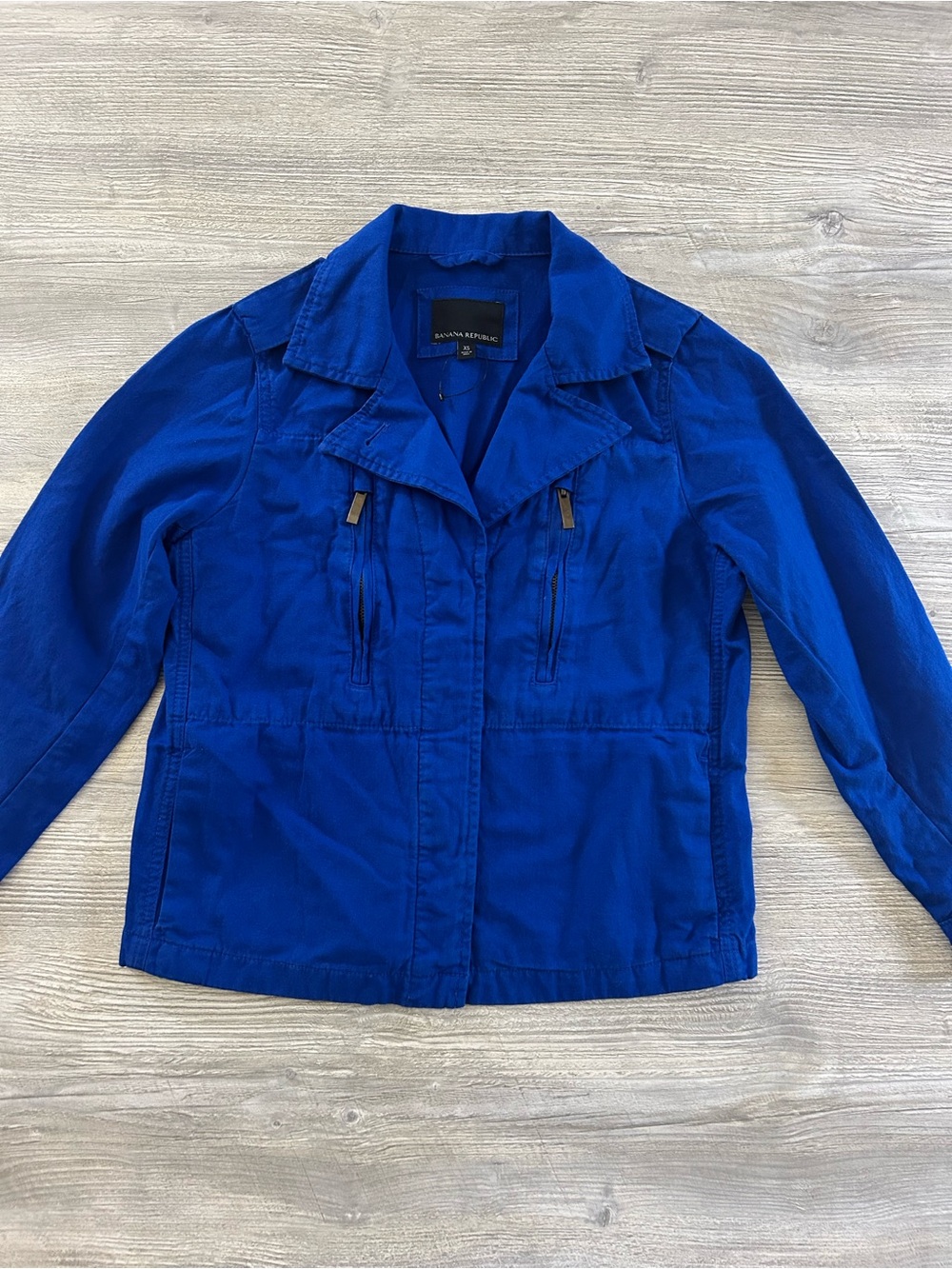 Banana Republic Cropped French Utility Jacket in Voltage Blue Women’s Size XS